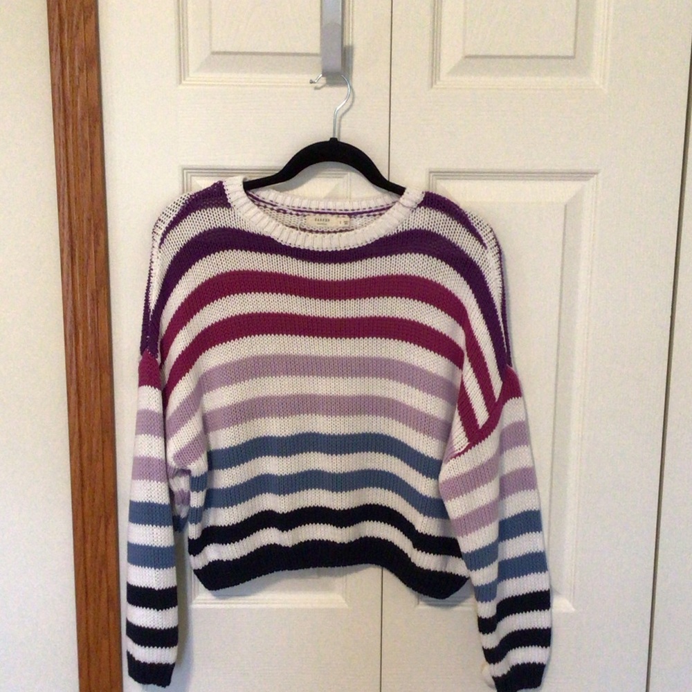 Harper Purple and Blue Striped Sweater
